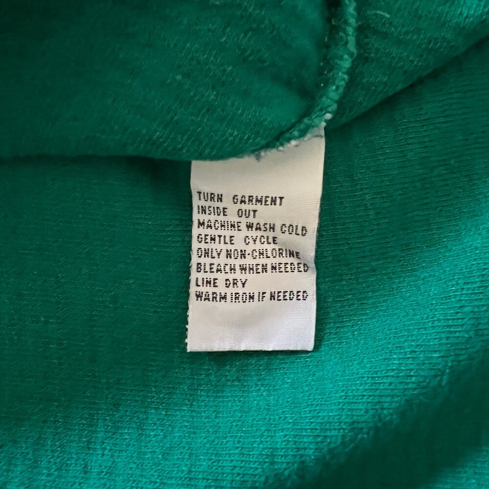 Vintage Talbots Sweater Womens XL Teal Cotton Waffle Knit Mock Neck Longline 90s - Picture 7 of 7